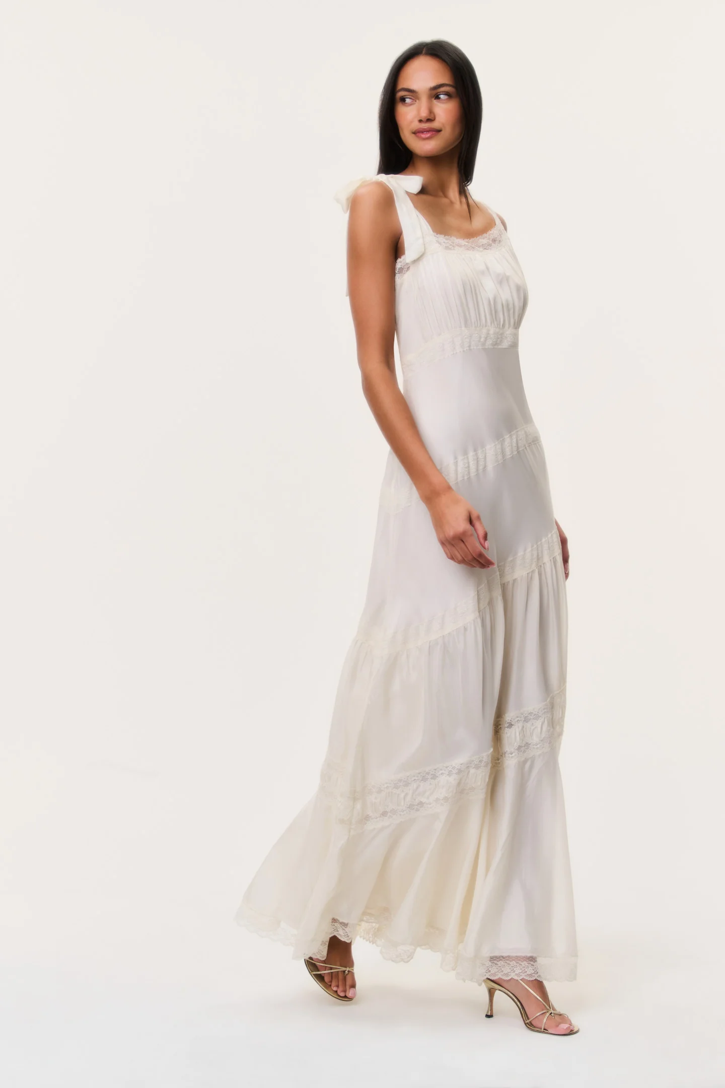 Andresy Silk Asymmetrical Maxi Dress - Image 3