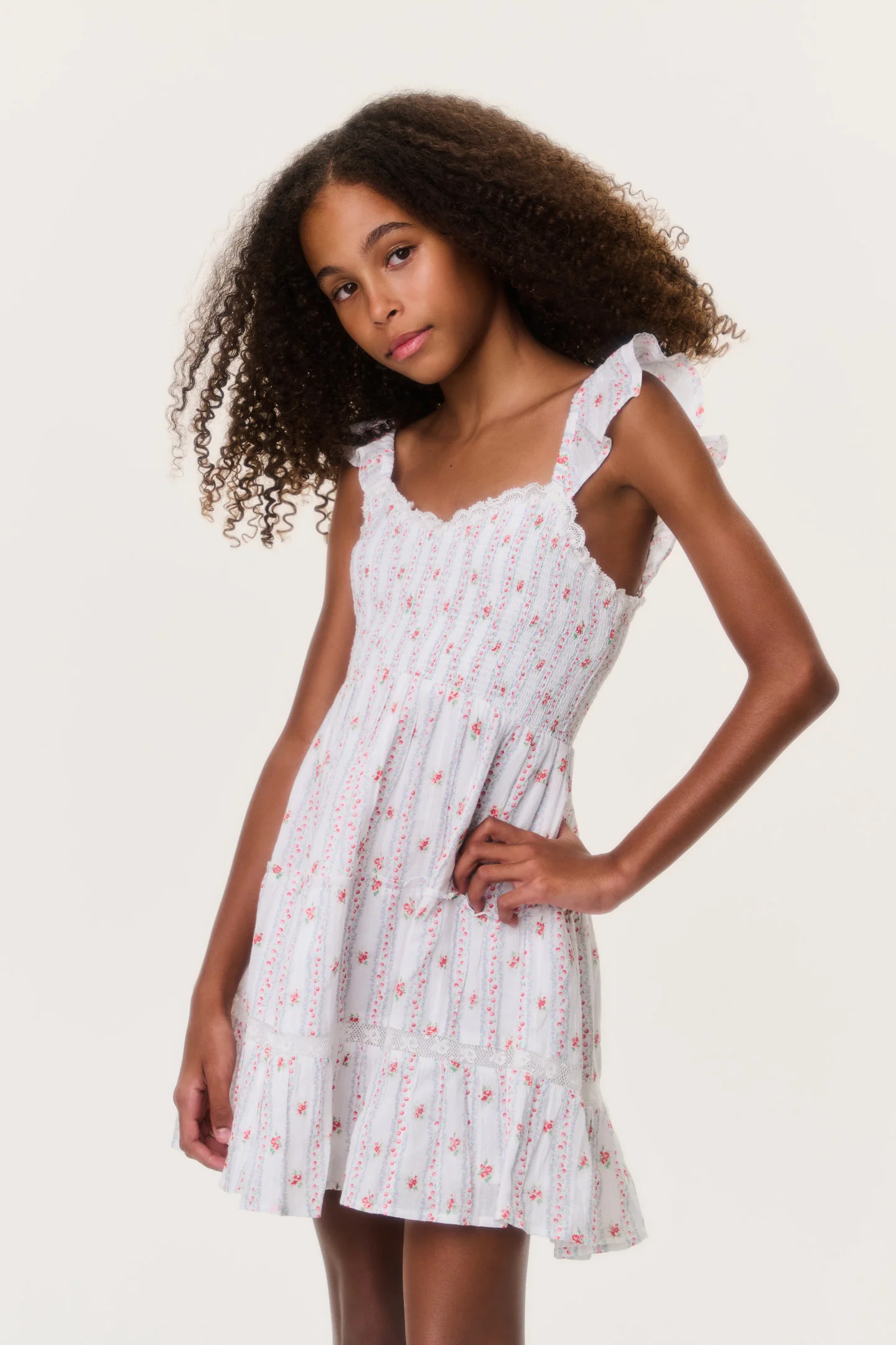 Tween Cherry Stripe Avenora Dress - Image 3