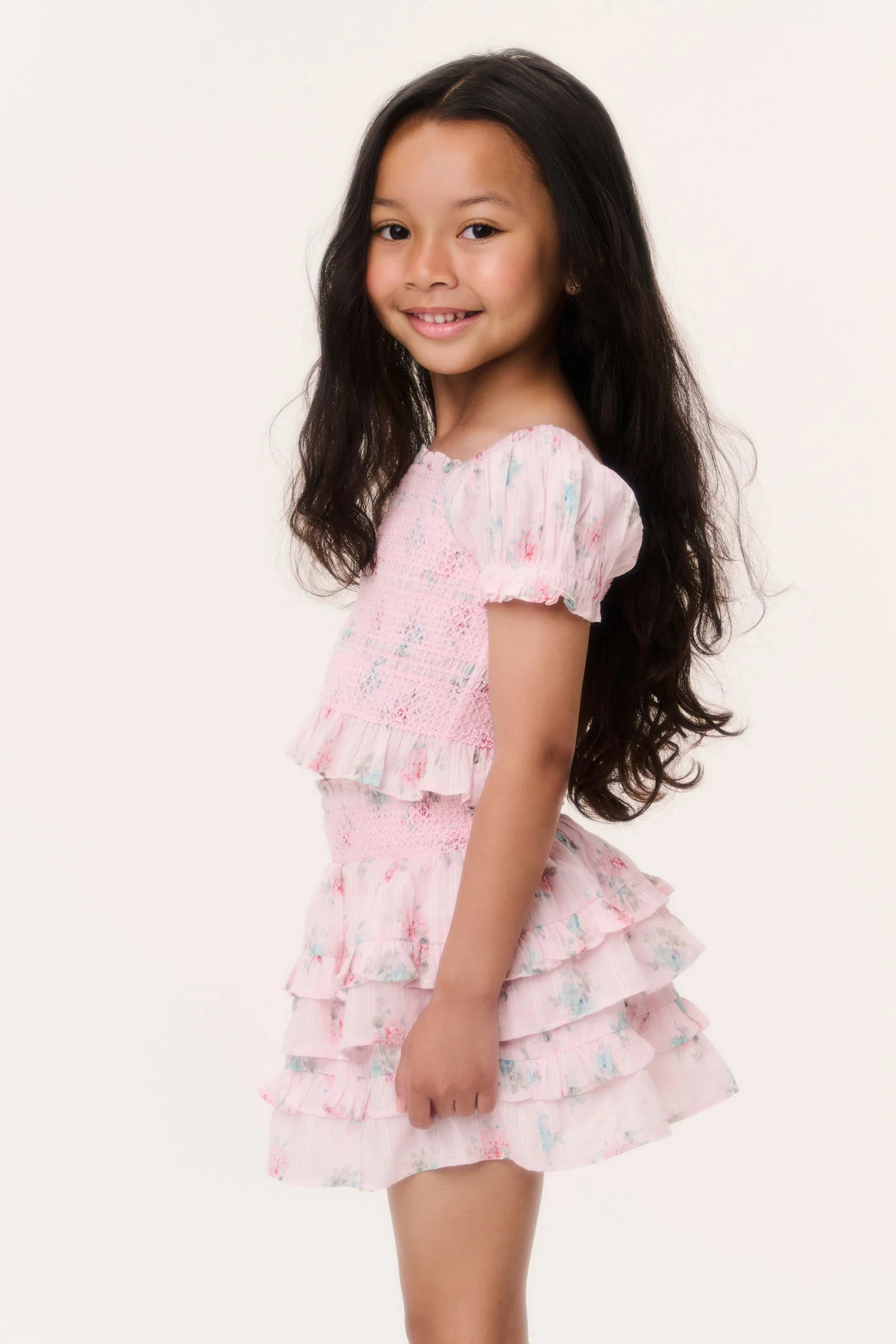 Little Girls Eau de Rose Billie Skirt - Image 3