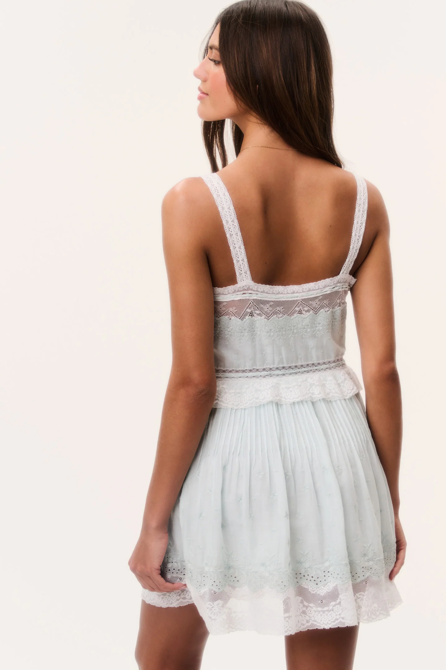 Hadlee Cotton Lace-Trimmed Mini Dress - Image 5
