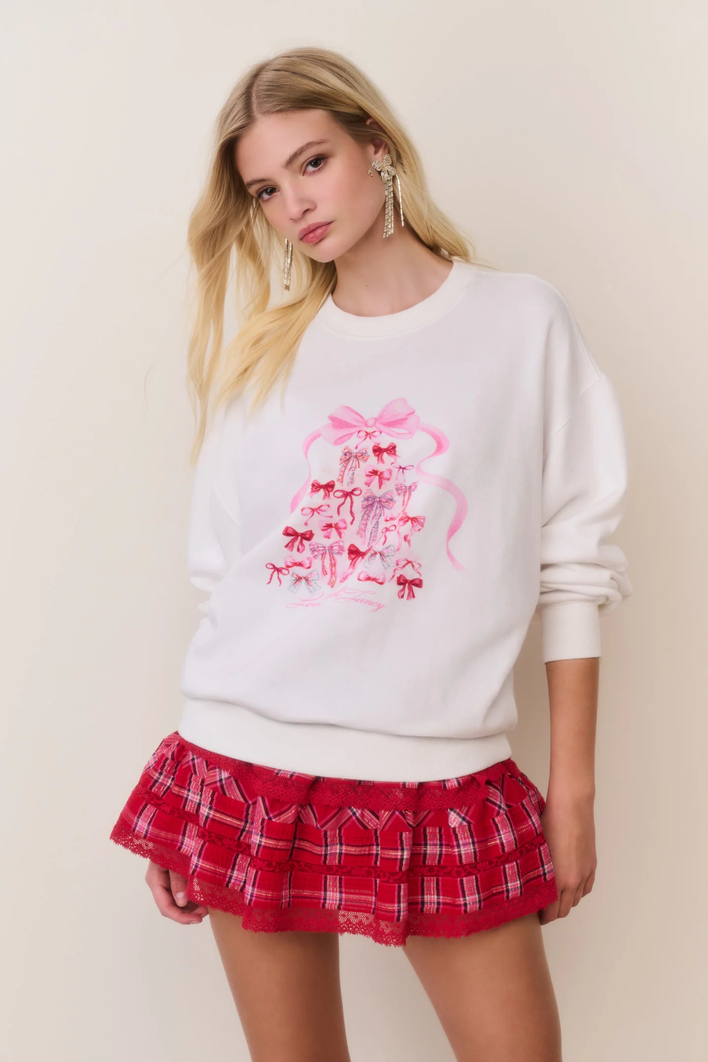 Havenleigh Christmas Bow Fleece Pullover