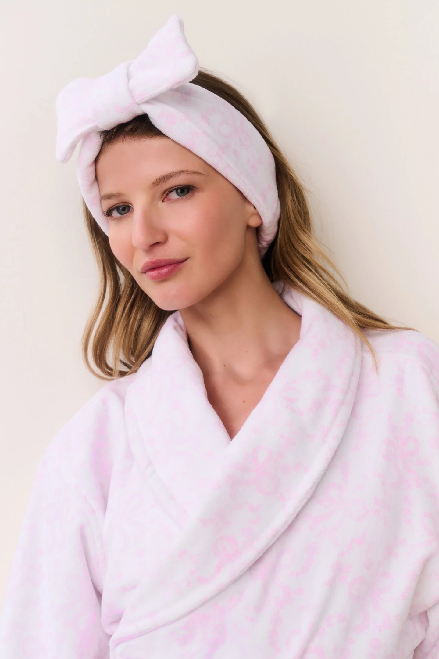 Bow Print Face Wash Beauty Headband - Image 5