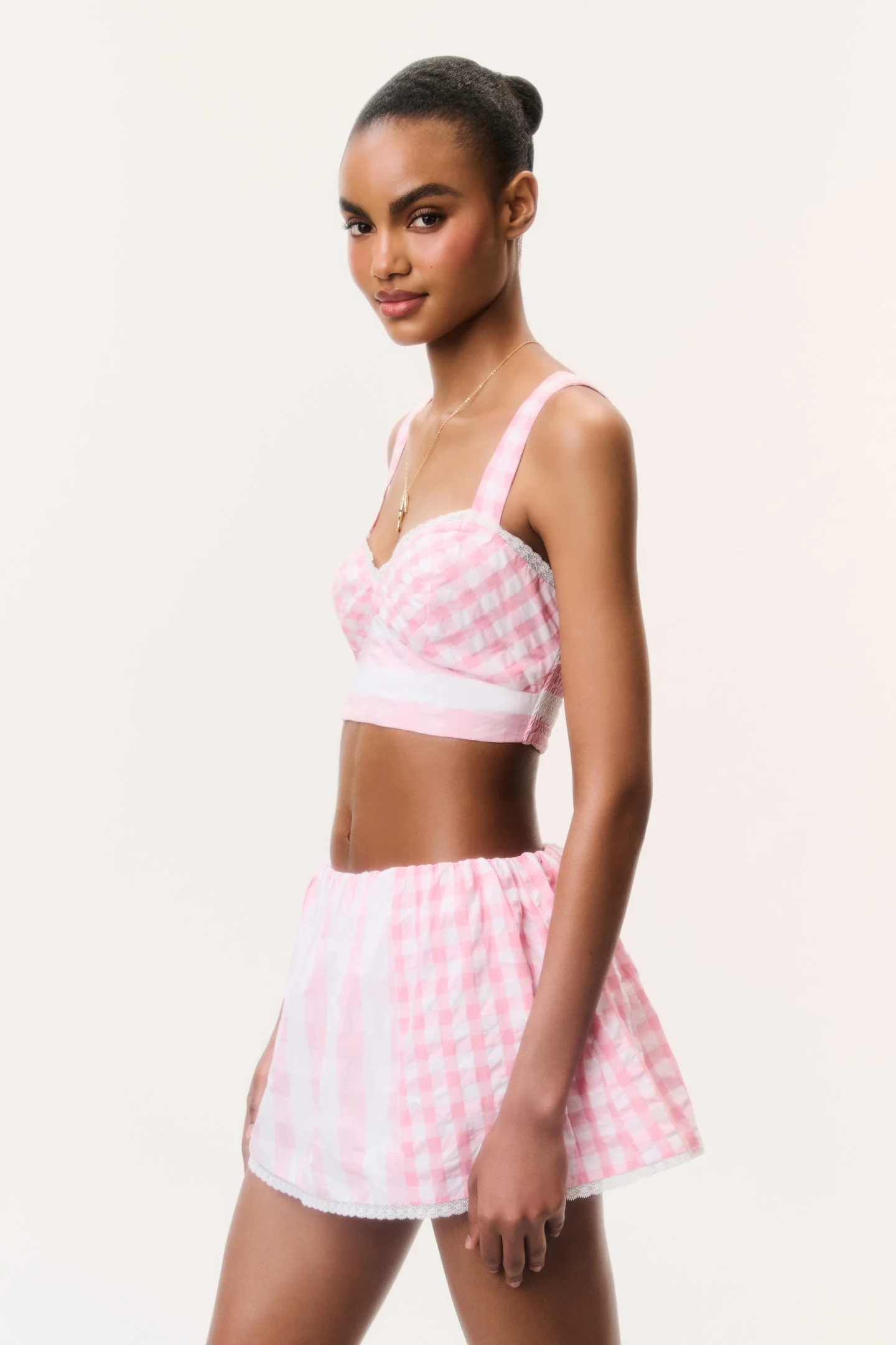Jonie Seersucker Mini Skort - Image 3