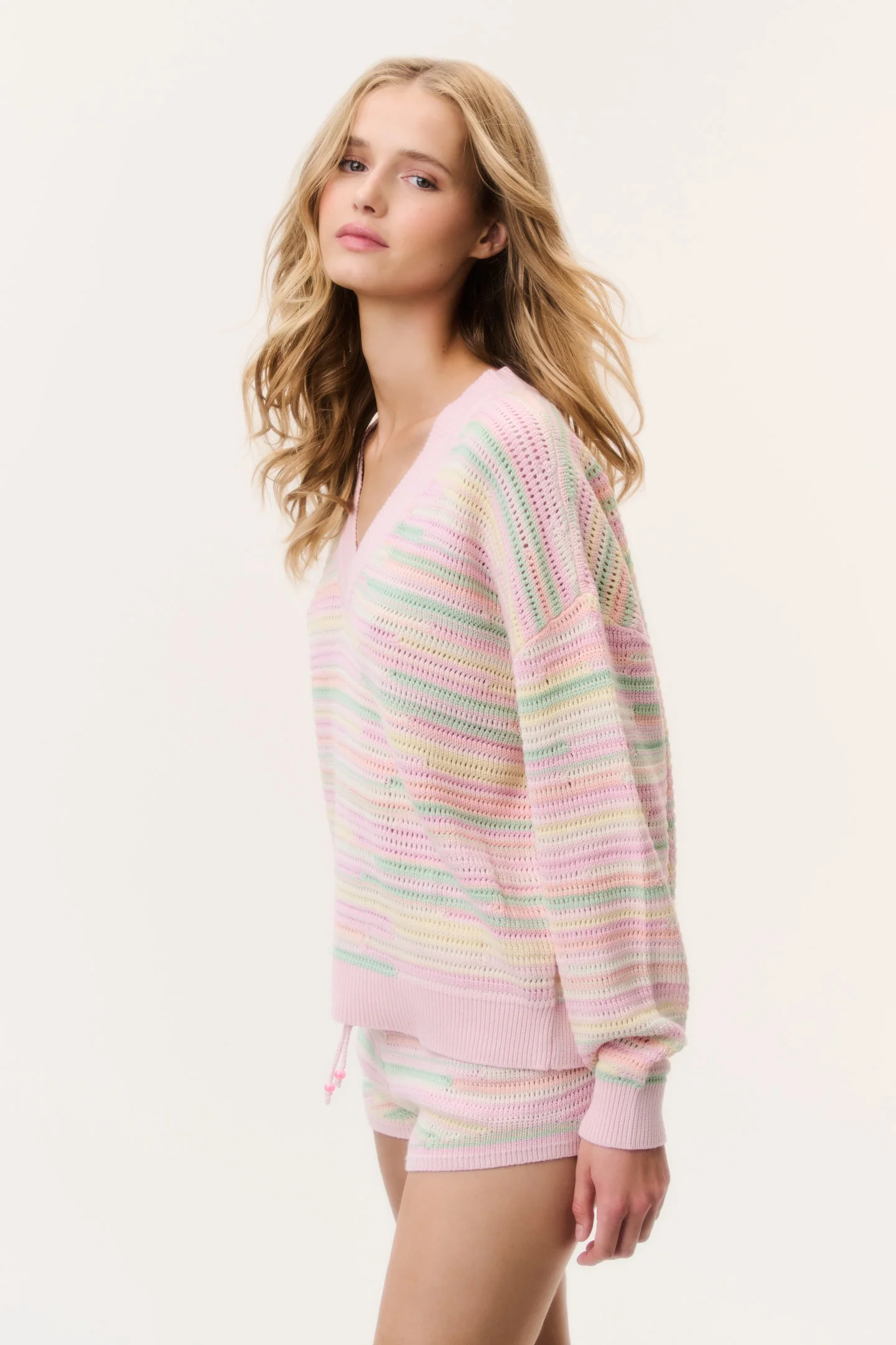 Marlieanna Striped Crochet Pullover - Image 3