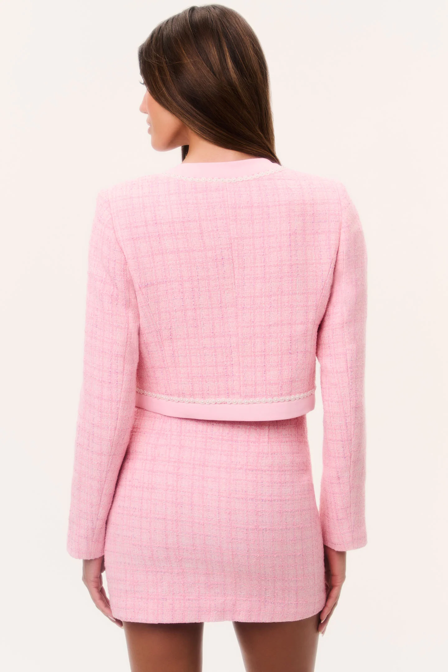 Ralphette Pearl-Embellished Tweed Jacket - Image 4