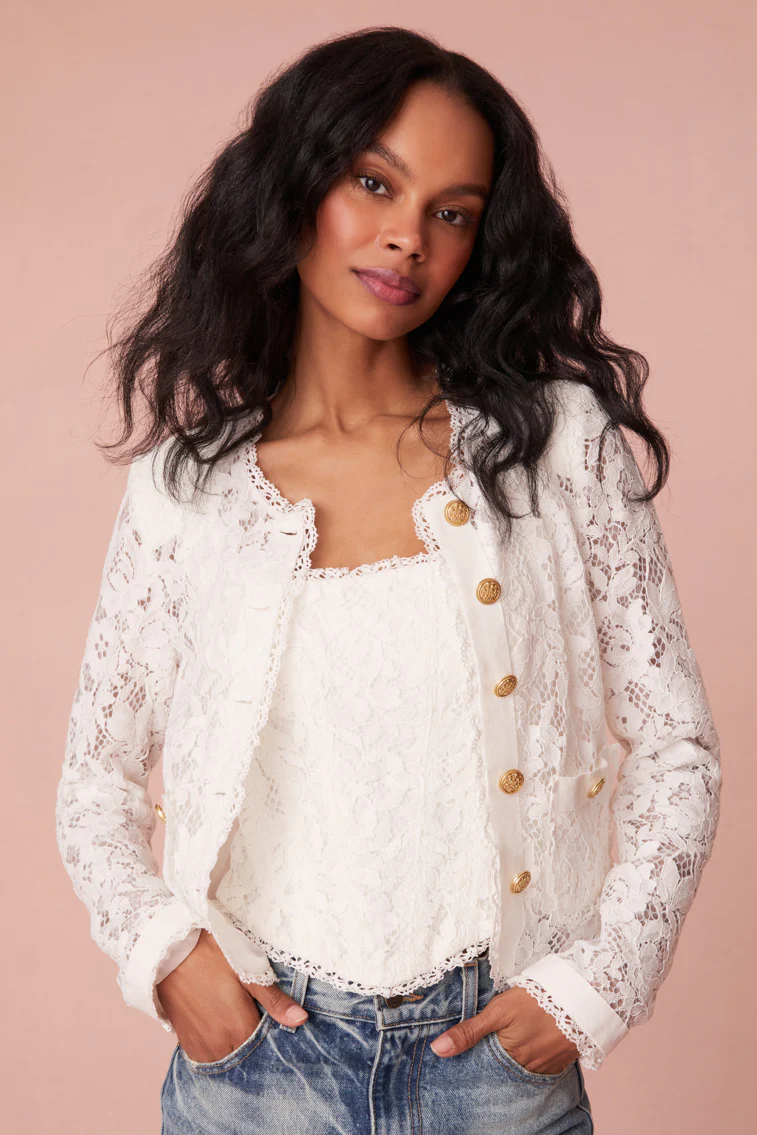 Richard Sheer Lace Jacket - Image 9