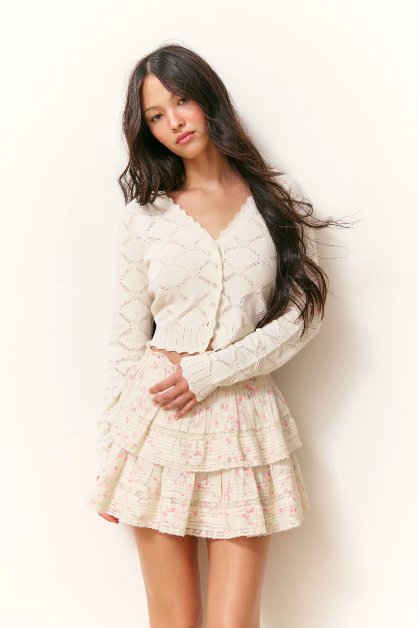 Ruffle Mini Luna Rosa Fleur Skirt - Image 3