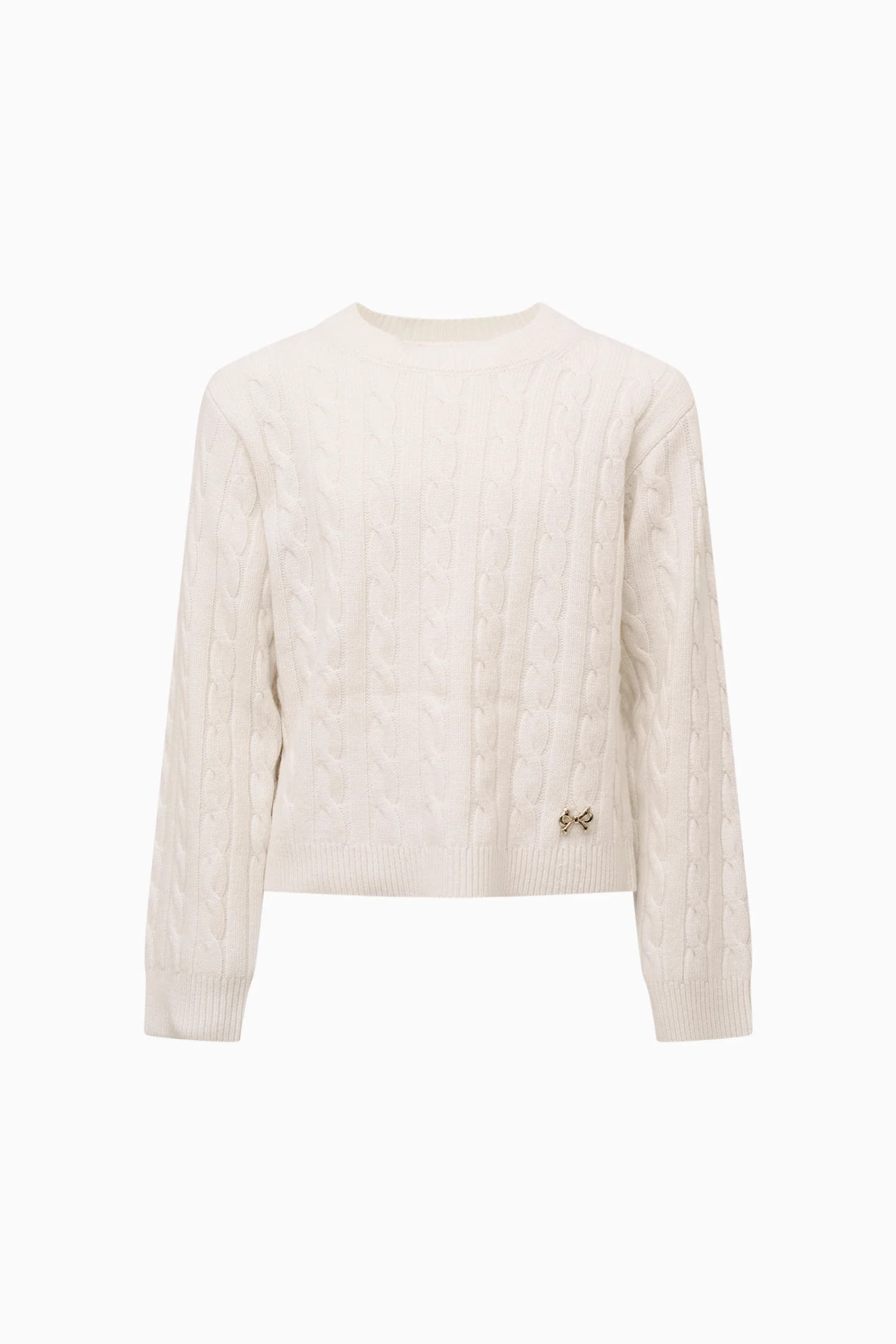 Little Girls Sallie Cable Knit Pullover - Image 5