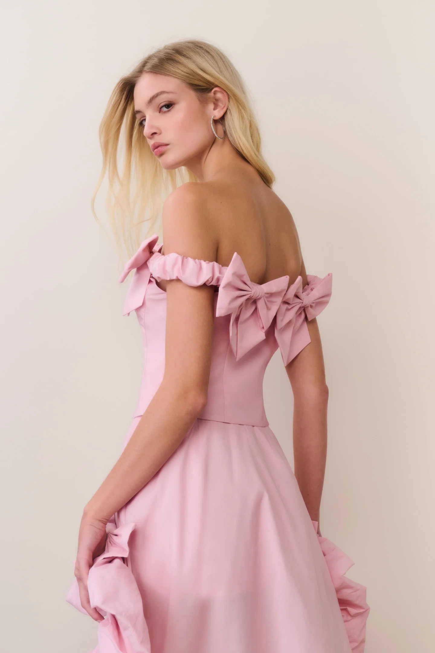 Winston Silk Taffeta Bow Top - Image 2